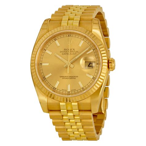 rolex gold tragend|Rolex yellow gold watch.